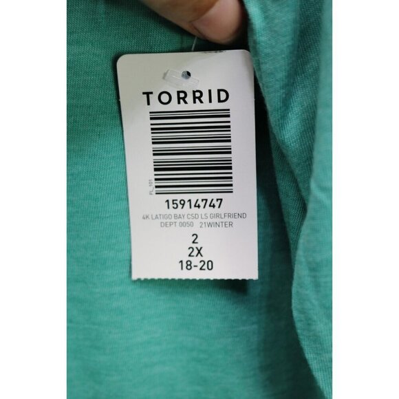 Torrid Classic Fit V-Neck Long Sleeve Tunic-Size 2X-New w/Tags - Picture 5 of 13